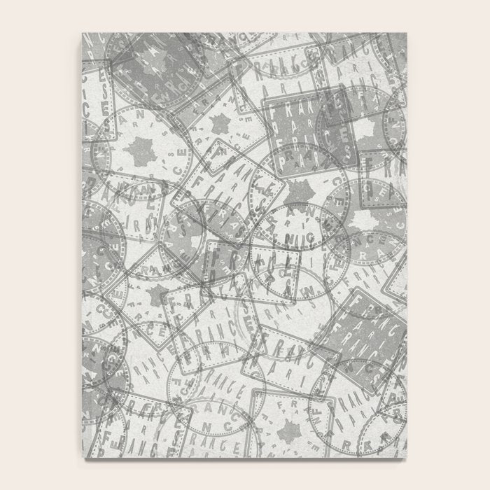 Vintage Paris France Travel Stamp Pattern Notebook Gallery Image 4