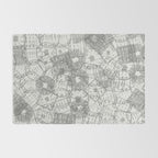 Vintage Paris France Travel Stamp Pattern Rug Gallery Image 2