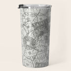 Vintage Paris France Travel Stamp Pattern Travel Mug Gallery Image 3