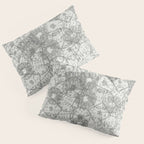 Vintage Paris France Travel Stamp Pattern Pillow Sham Gallery Image 3