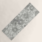 Vintage Paris France Travel Stamp Pattern Yoga Mat Gallery Image 1