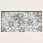 Vintage Paris France Travel Stamp Pattern Desk Mat Gallery Image 3