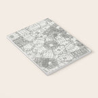 Vintage Paris France Travel Stamp Pattern Notebook Gallery Image 3