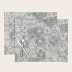 Vintage Paris France Travel Stamp Pattern Placemat Gallery Image 1