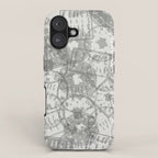 Vintage Paris France Travel Stamp Pattern iPhone Case Gallery Image 1