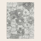 Vintage Paris France Travel Stamp Pattern Poster Gallery Image 4
