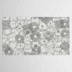 Vintage Paris France Travel Stamp Pattern Tablecloth Gallery Image 2