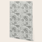 Vintage Paris France Travel Stamp Pattern Wallpaper Gallery Image 2