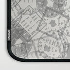 Vintage Paris France Travel Stamp Pattern Laptop Sleeve Gallery Image 3