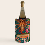 Floral Ocean Eden on Teal Wine Chiller Gallery Image 1
