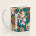 Floral Ocean Eden on Teal Coffee Mug Gallery Image 3