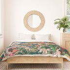 Floral Ocean Eden on Teal Duvet Cover Gallery Image 3