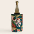 Floral Ocean Eden on Teal Wine Chiller Gallery Image 2