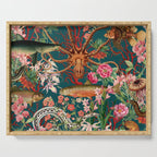 Floral Ocean Eden on Teal Serving Tray Gallery Image 1