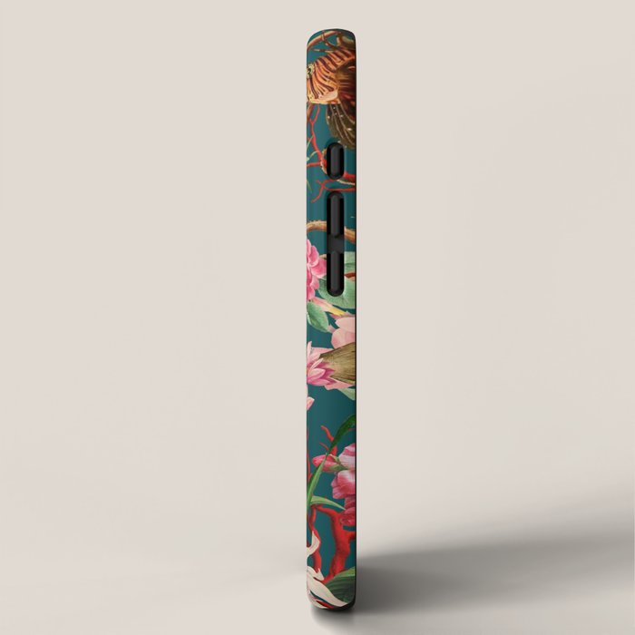Floral Ocean Eden on Teal iPhone Case Gallery Image 2