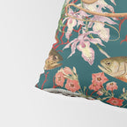 Floral Ocean Eden on Teal Pillow Sham Gallery Image 4