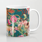 Floral Ocean Eden on Teal Coffee Mug Gallery Image 1