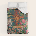 Floral Ocean Eden on Teal Duvet Cover Gallery Image 6