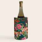 Floral Ocean Eden on Teal Wine Chiller Gallery Image 3