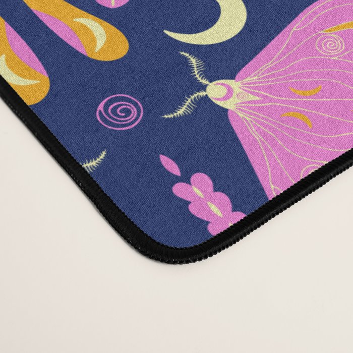 Purple Violet Luna Moths Desk Mat Gallery Image 4