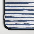 Indigo Blue Watercolor Horizontal Lines  Laptop Sleeve Gallery Image 3