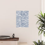 Indigo Blue Watercolor Horizontal Lines  Poster Gallery Image 2