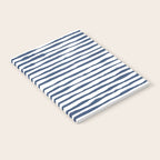 Indigo Blue Watercolor Horizontal Lines  Notebook Gallery Image 2