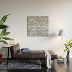 Indigo Blue Watercolor Horizontal Lines  Wood Wall Art Gallery Image 2