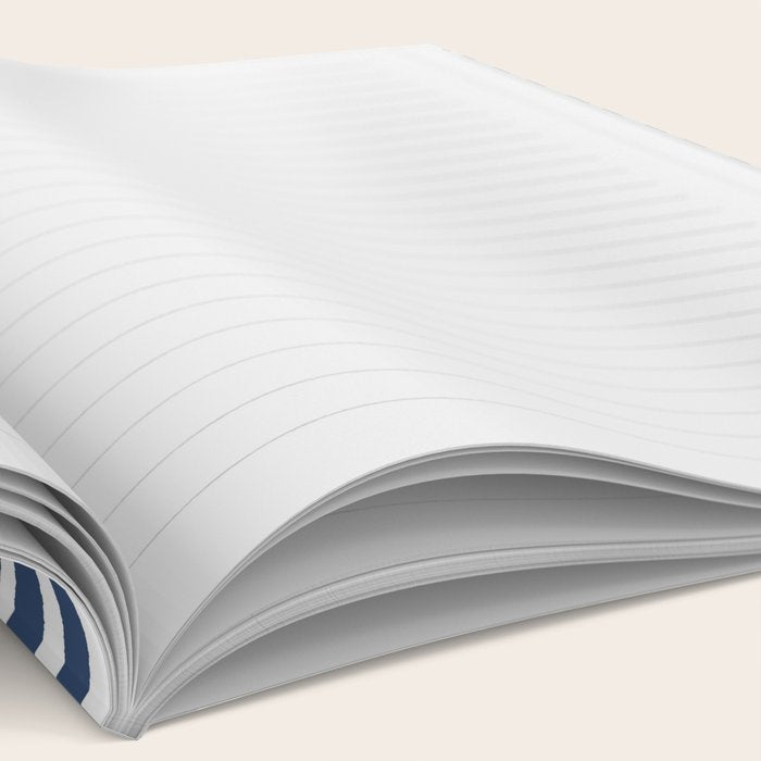 Indigo Blue Watercolor Horizontal Lines  Notebook Gallery Image 2