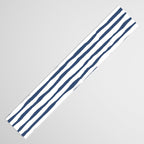 Indigo Blue Watercolor Horizontal Lines  Table Runner Gallery Image 3