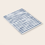 Indigo Blue Watercolor Horizontal Lines  Notebook Gallery Image 3