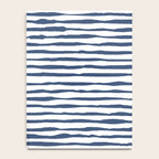 Indigo Blue Watercolor Horizontal Lines  Notebook Gallery Image 4