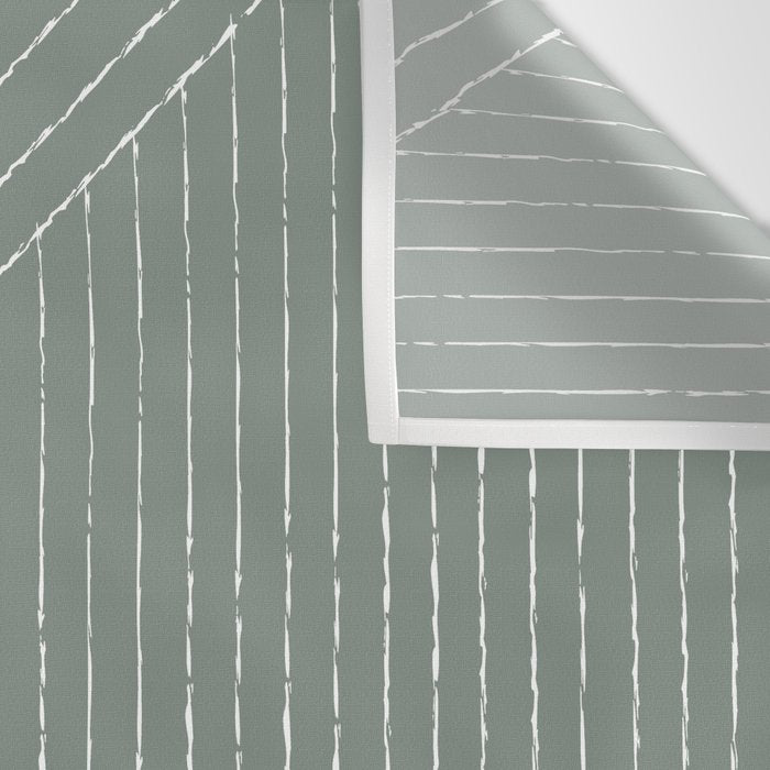 Lines (Linen Green) Wall Tapestry Gallery Image 3