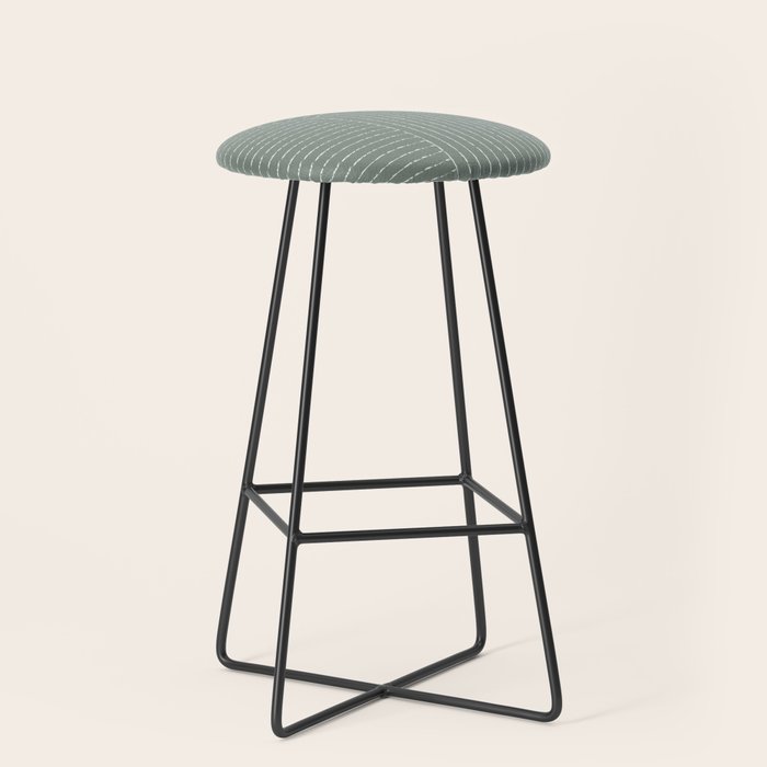 Lines (Linen Green) Stool Gallery Image 1