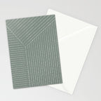 Lines (Linen Green) Stationery Card Gallery Image 2