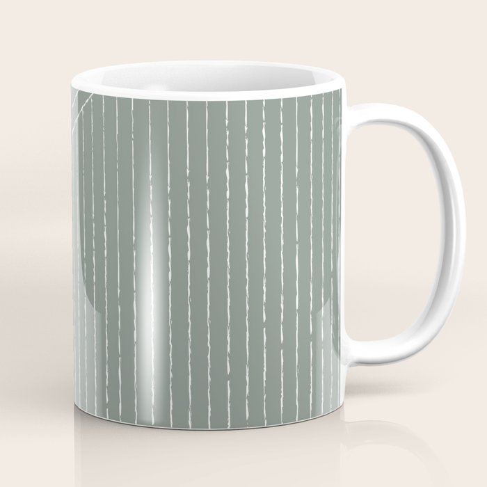 Lines (Linen Green) Coffee Mug Gallery Image 1