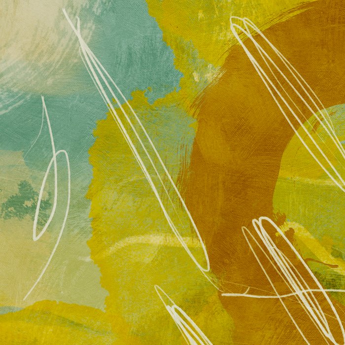 summer landscape 2 triptych abstract art Coffee Mug Gallery Image 2
