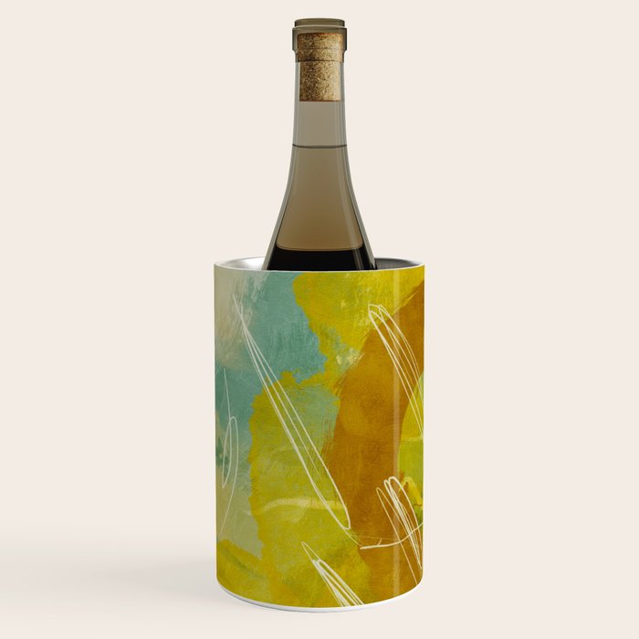summer landscape 2 triptych abstract art Wine Chiller Gallery Image 1