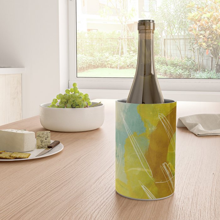 summer landscape 2 triptych abstract art Wine Chiller Gallery Image 4