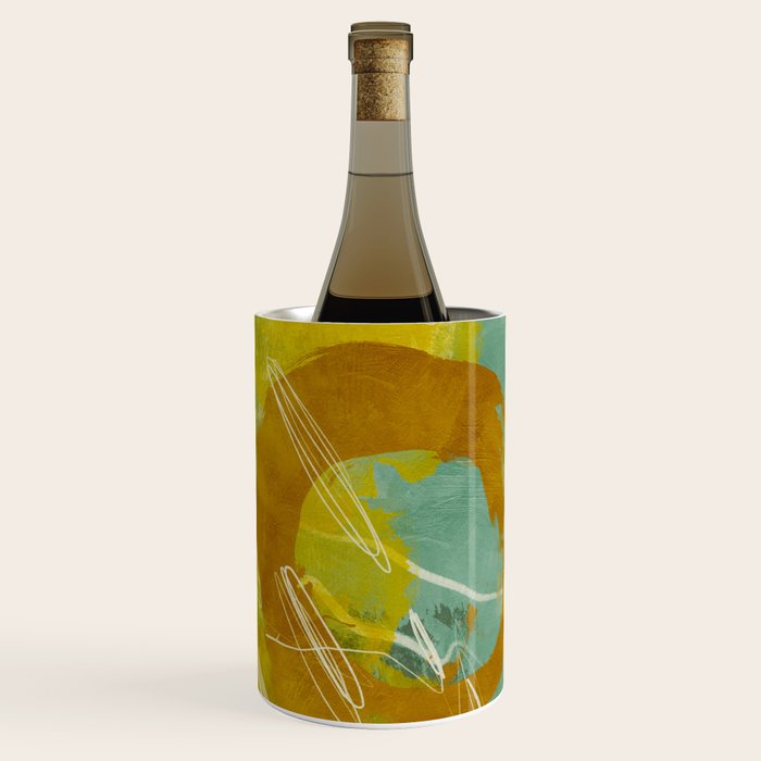 summer landscape 2 triptych abstract art Wine Chiller Gallery Image 3