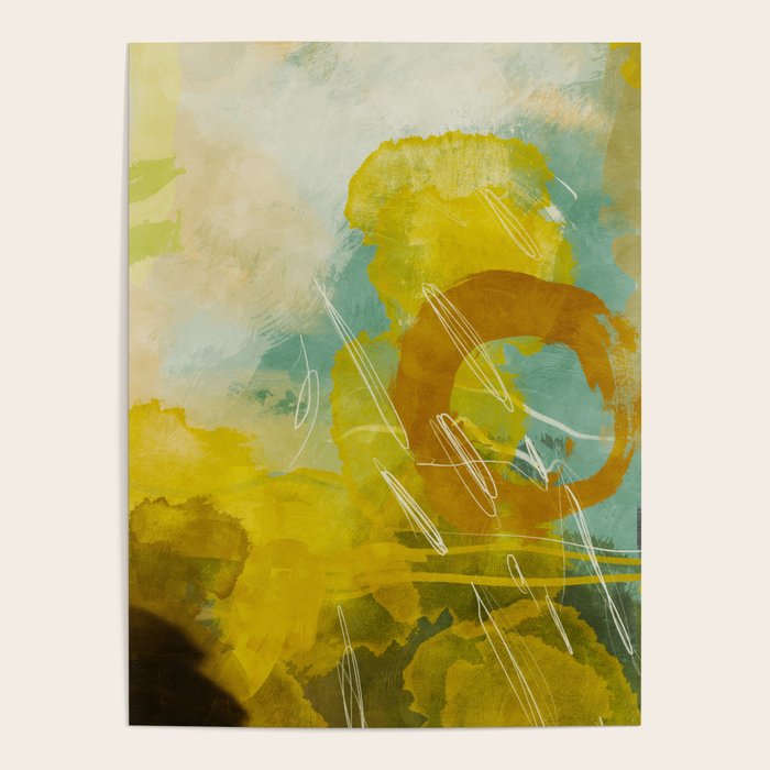 summer landscape 2 triptych abstract art Poster Gallery Image 4
