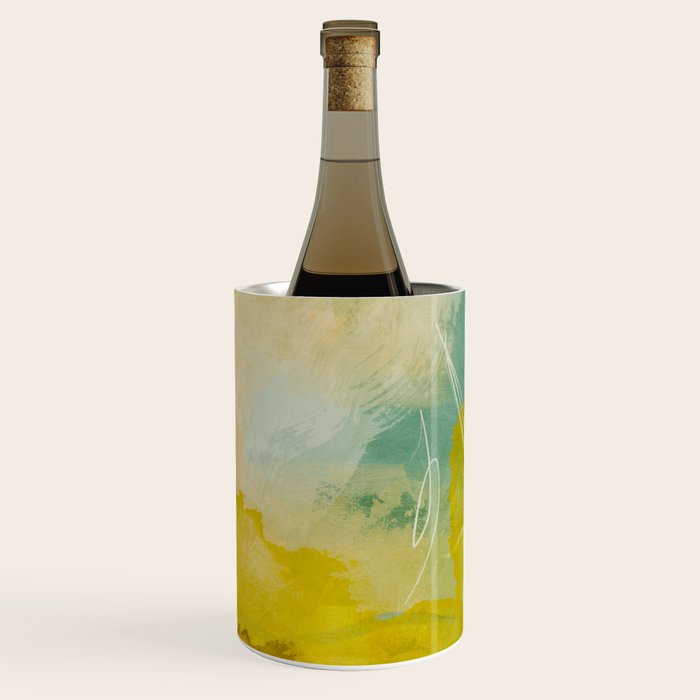 summer landscape 2 triptych abstract art Wine Chiller Gallery Image 2