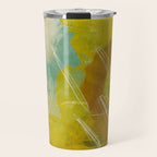 summer landscape 2 triptych abstract art Travel Mug Gallery Image 1