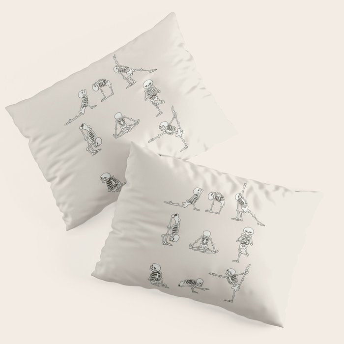 Skeleton Yoga Pillow Sham Gallery Image 1