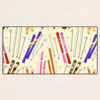 Colorful Winter Skiing Design Desk Mat Gallery Image 3