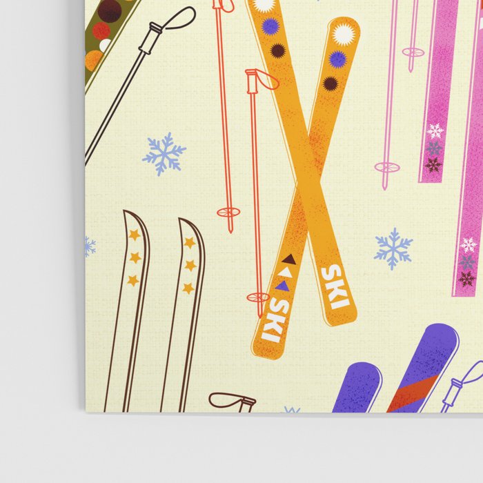 Colorful Winter Skiing Design Poster Gallery Image 3