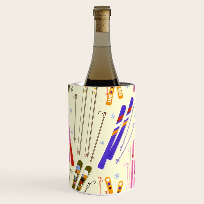 Colorful Winter Skiing Design Wine Chiller Gallery Image 2