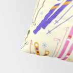 Colorful Winter Skiing Design Pillow Sham Gallery Image 4