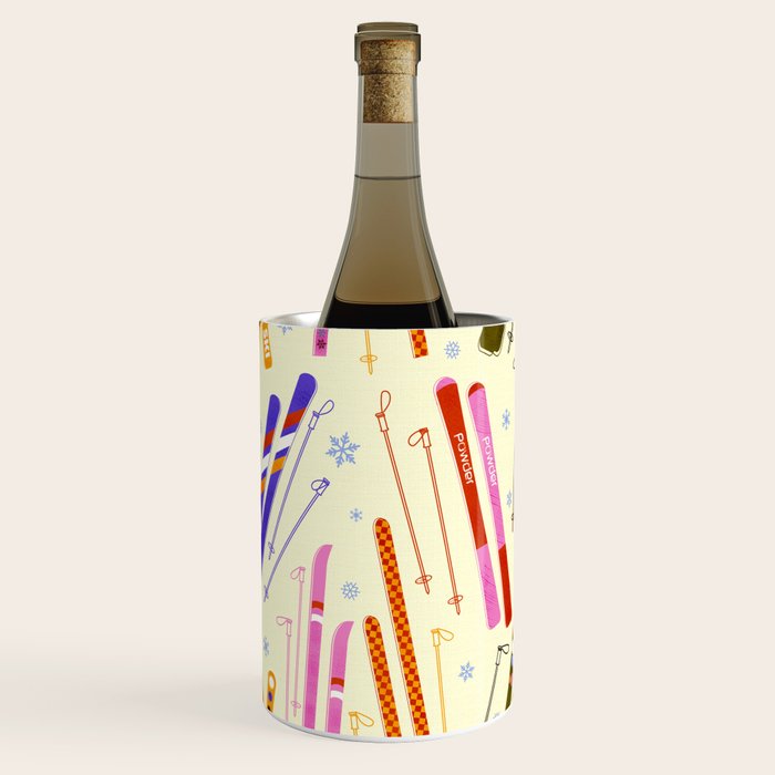 Colorful Winter Skiing Design Wine Chiller Gallery Image 1