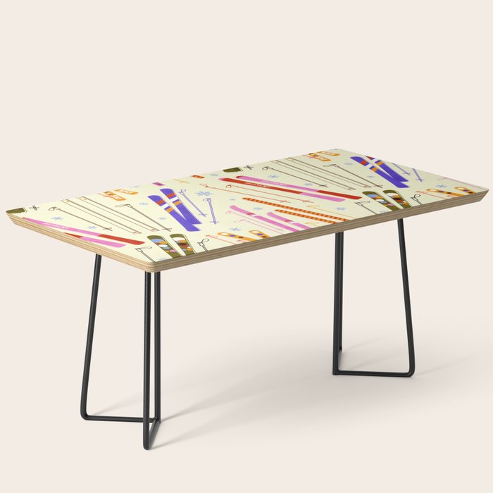 Colorful Winter Skiing Design Coffee Table Gallery Image 1